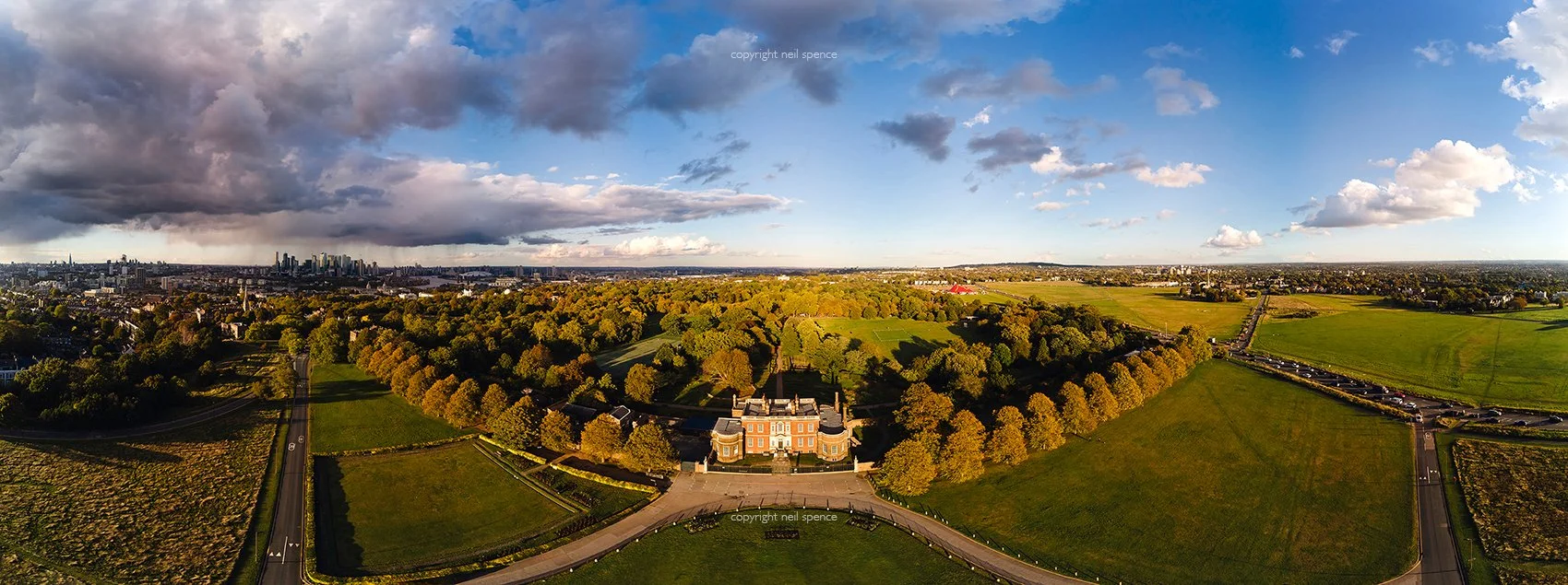 Aerial photograph of Ranger’s House in Greenwich, London