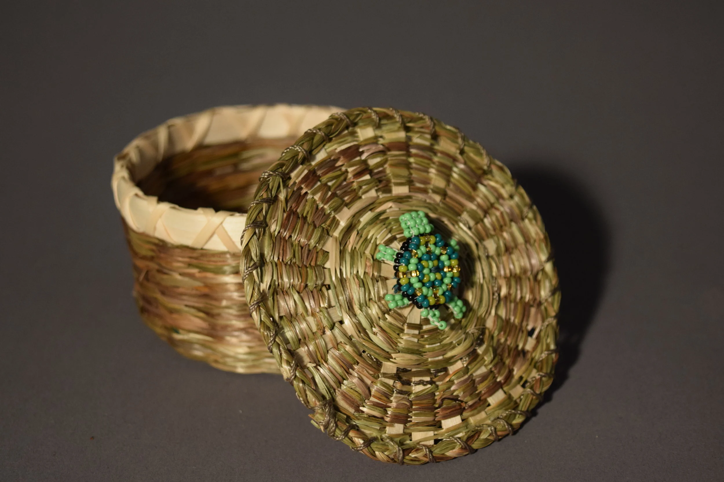 Sweet Grass Beaded Turtle