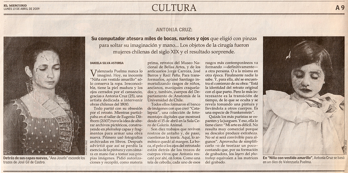 Exposición Catalepsia, El Mercurio Cultura 