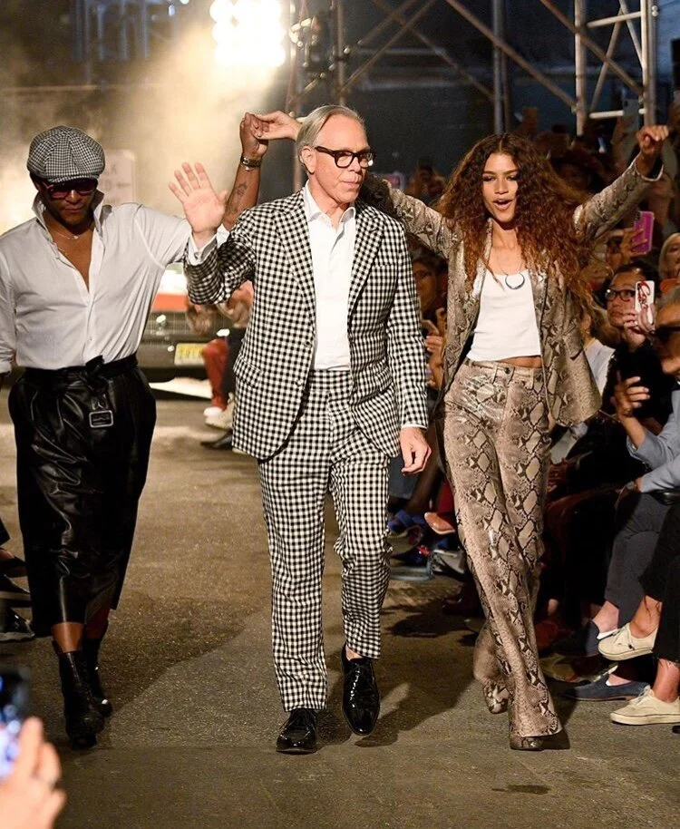 Law Roach, Tommy Hilfiger, and Zendaya at the Tommy x Zendaya show in New York. Photo: Getty Images