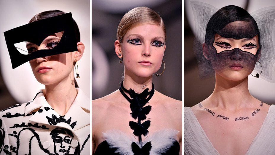 Eye Makeup and Masks at Christian Dior S/S 2018, makeup by Pat McGrath. Photo: Getty Images