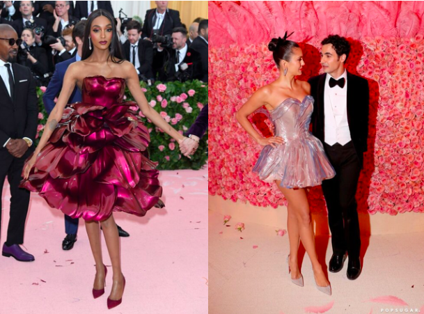 Jourdan Dunn and Nina Dobrev wearing Zac Posen at the 2019 MET Gala. Photos: Karwai Tang/Getty Images (left), Kevin Tachman/MG19/Getty Images (right)