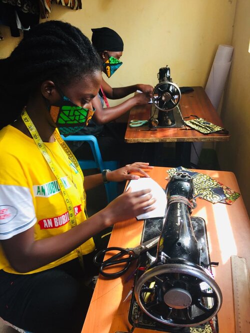 Kimuli Fashionability takes on the production of face masks during COVID-19. Photo: Kimuli Fashionability