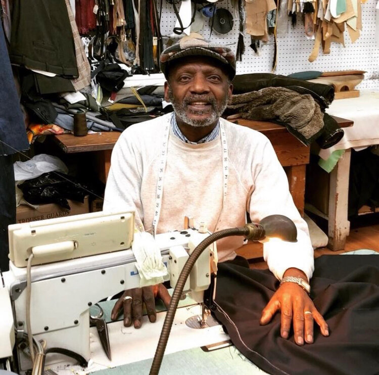 Designer and custom tailor Larnell Baldwin has been creating quality garments in Philadelphia for four decades. Photo: @fabric_row