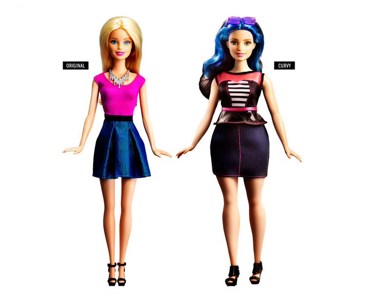 In 2016, Mattel launched different sized barbies as an initiative to diversify the dolls. Photo: Matel