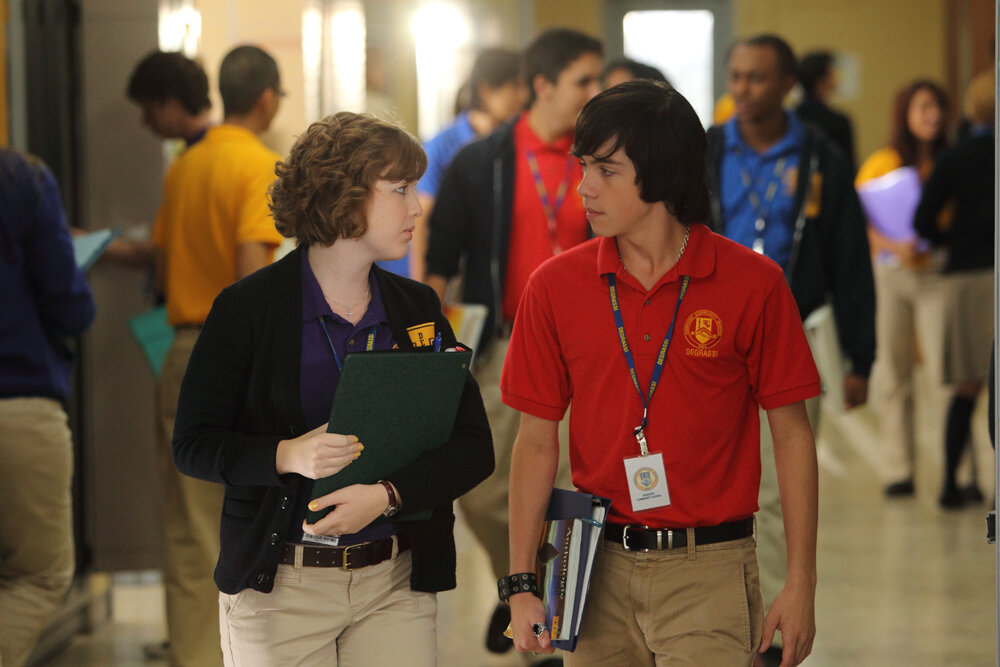 Aislinn Paul and Munro Chambers as Clare Edwards and Eli Goldsworthy in Degrassi: The Next Generation. Photo: Pinterest.