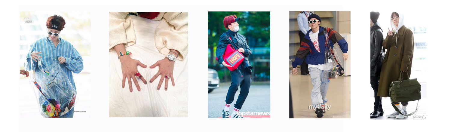 Images (left to right): hopeyes and BTS_twt via Twitter, topstarnews, mydaily, news1.