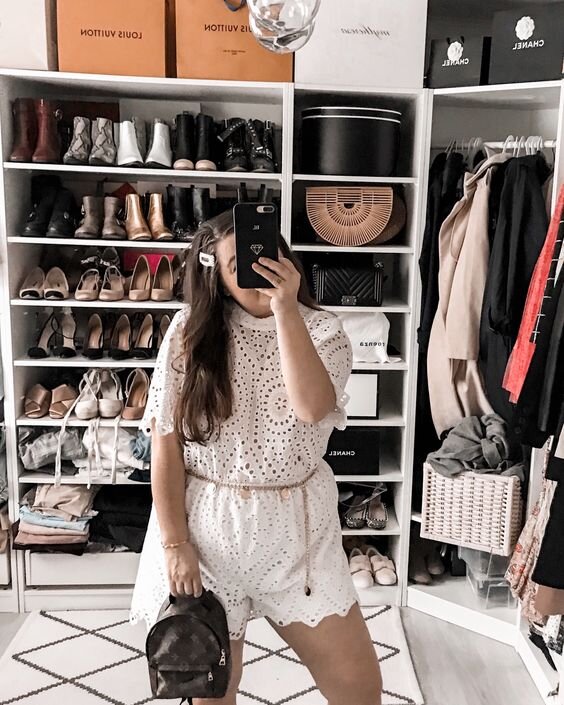 Britta Laursen showing off her closet. @brittalaursen_
