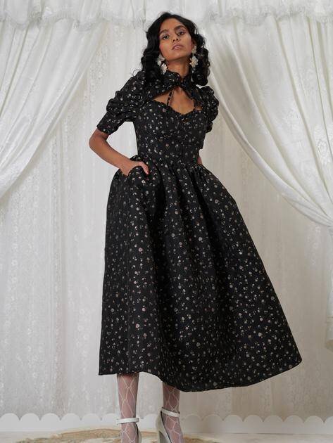 Sister Jane Agnes Jacquard Midi Dress