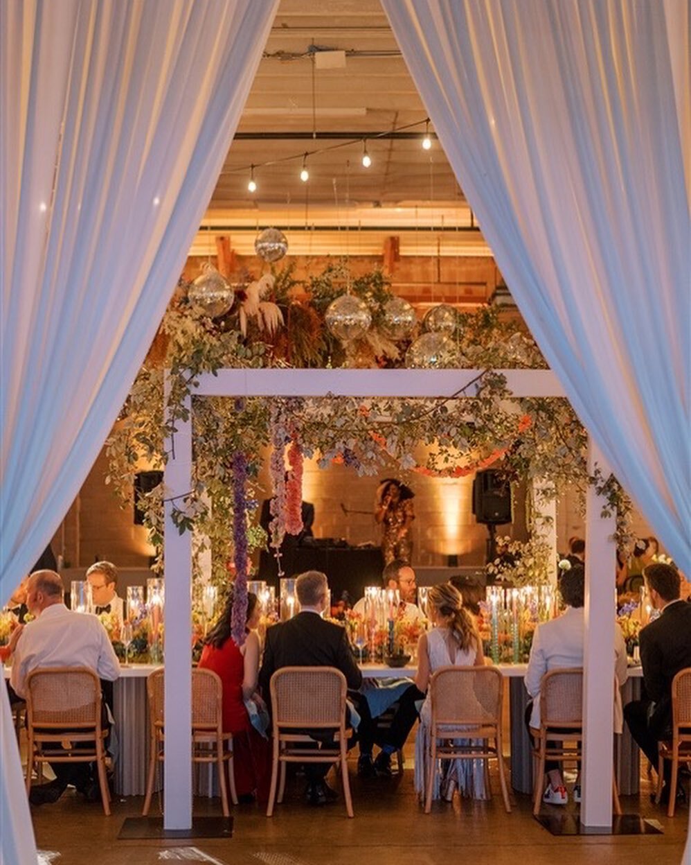 A little bit Palm Springs disco, a little bit velvety, sultry speakeasy and 100% epic, night to remember! 💃🏻 🕺 🪩 

Planning &amp; Design @vieiraevents Venue @unionmarketdc @hilawndc Photography @robertaveau for @bonniesenphotography Florals @soph