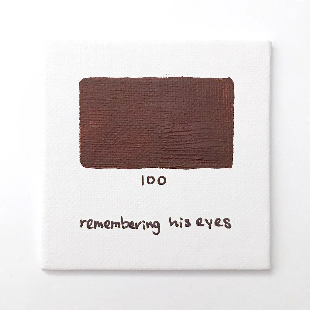 100 - This color isn’t exciting at first glance, but it’s a very special memory. Sophomore year of high school, there was this guy I had a big crush on who would hang out by my locker between two particular classes every day. One day I wa