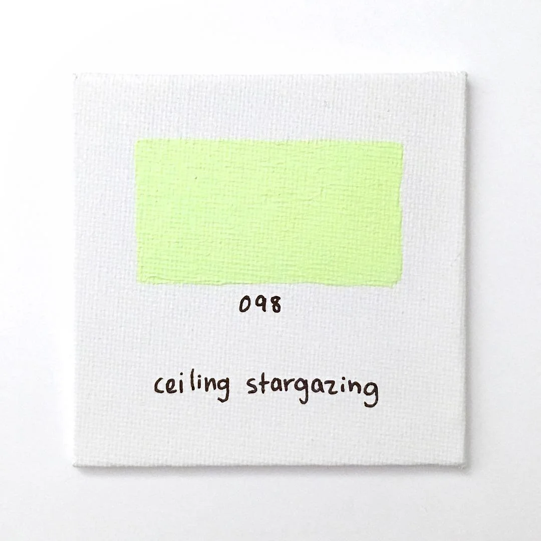 098 - As a kid, my room had a few of those glow-in-the dark plastic stars stuck to the ceiling (with hardcore sticky tack that lasted for over a decade). Through the years, my eyes traced them over and over again, wandering when I couldn’t slee