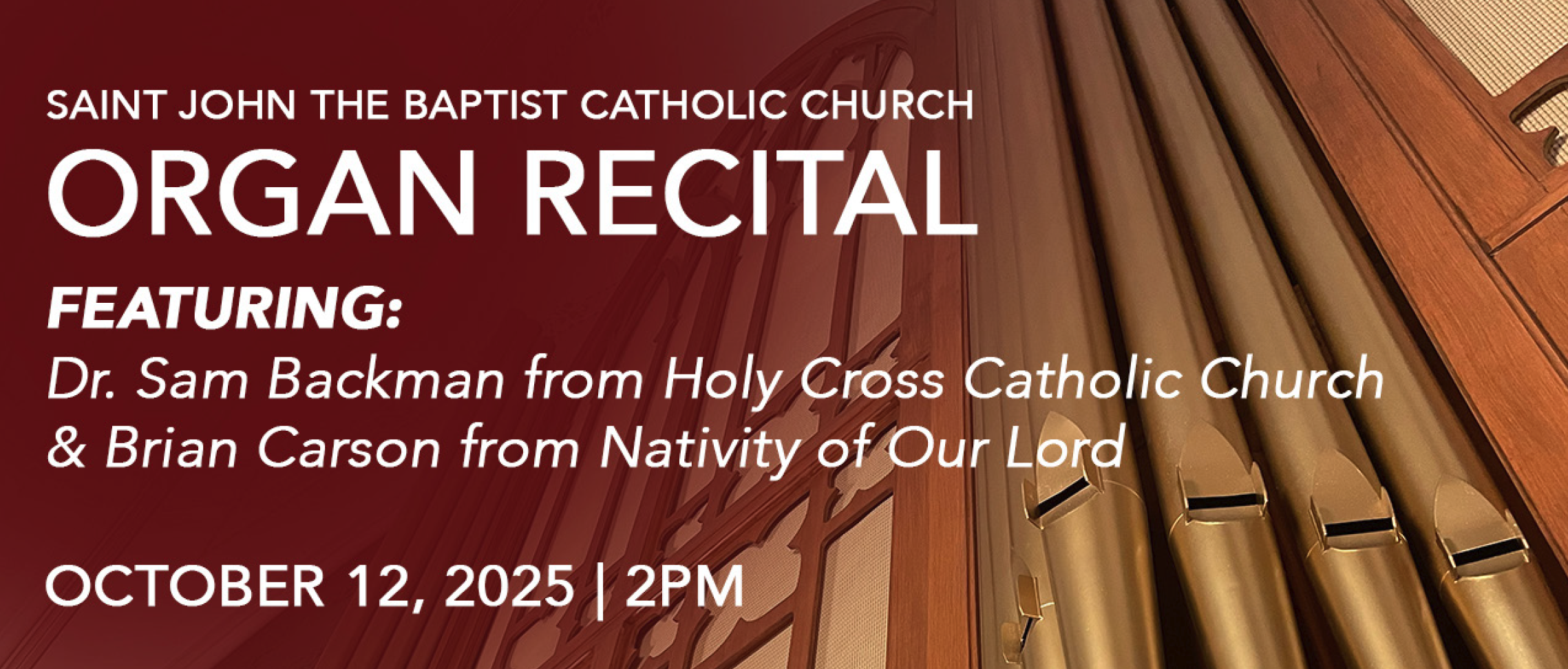 Guild of Sacred Music Presents: An Organ Recital