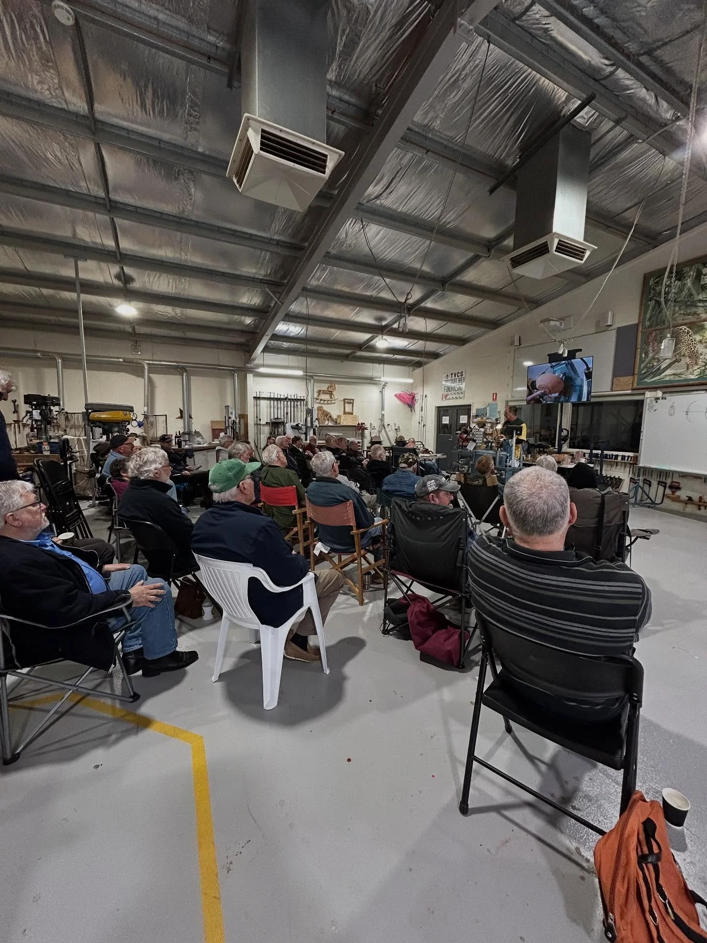 Second day demonstrating for the Northern Woodturners club in Adelaide #woodturnersofinstagram #woodturning #woodturner #adelaide #woodturnerdemonstration #neilturnerartisan