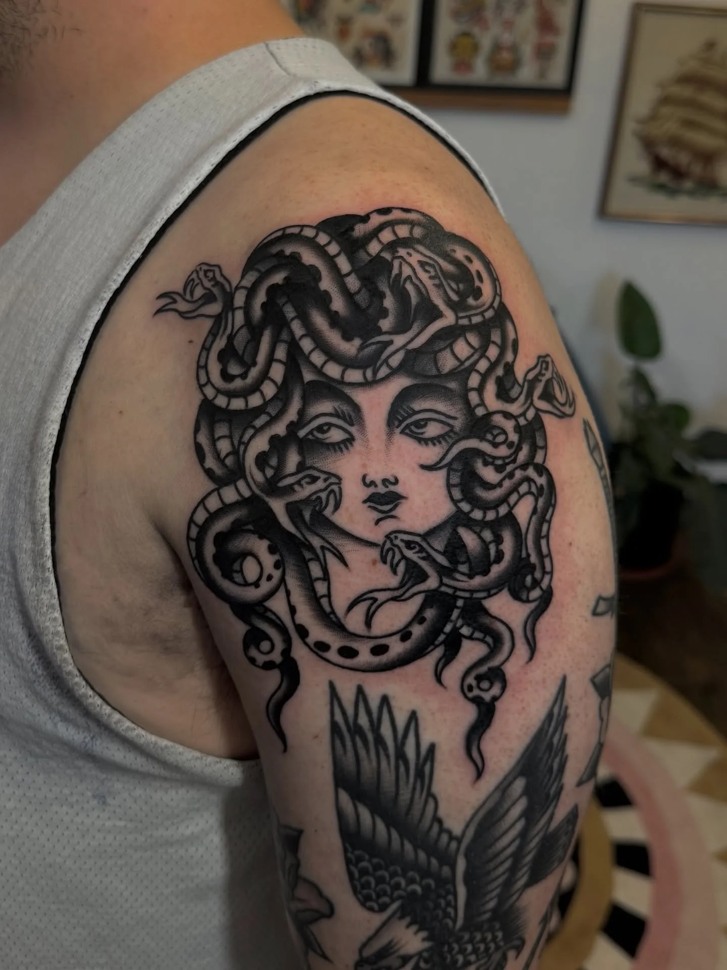 Medusa for @sirs3ndalot &bull;&bull;&bull;&bull; thanks for bein a solid dude! &bull;&bull; reach out for booking or questions