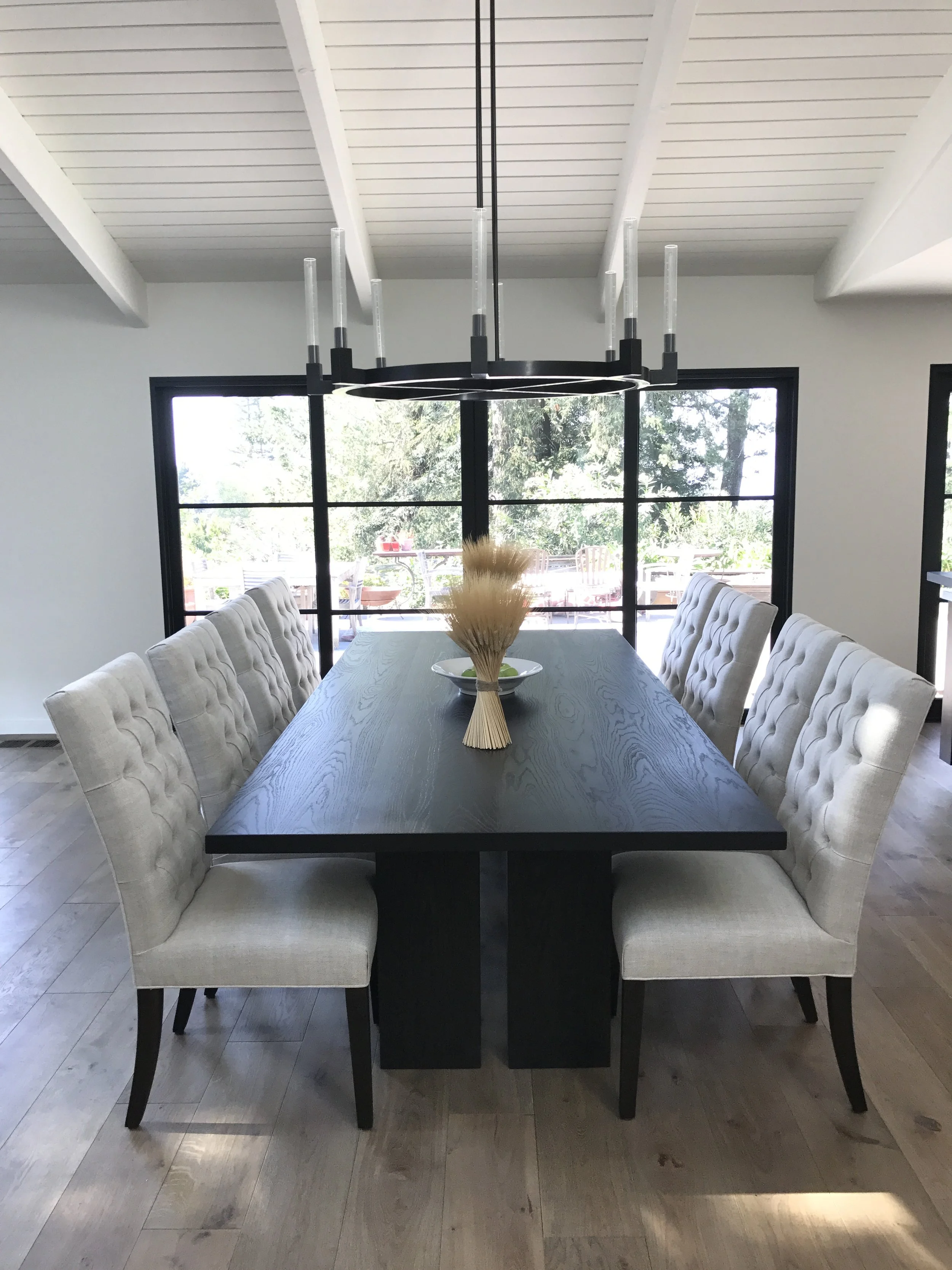 Ebony oak dining table