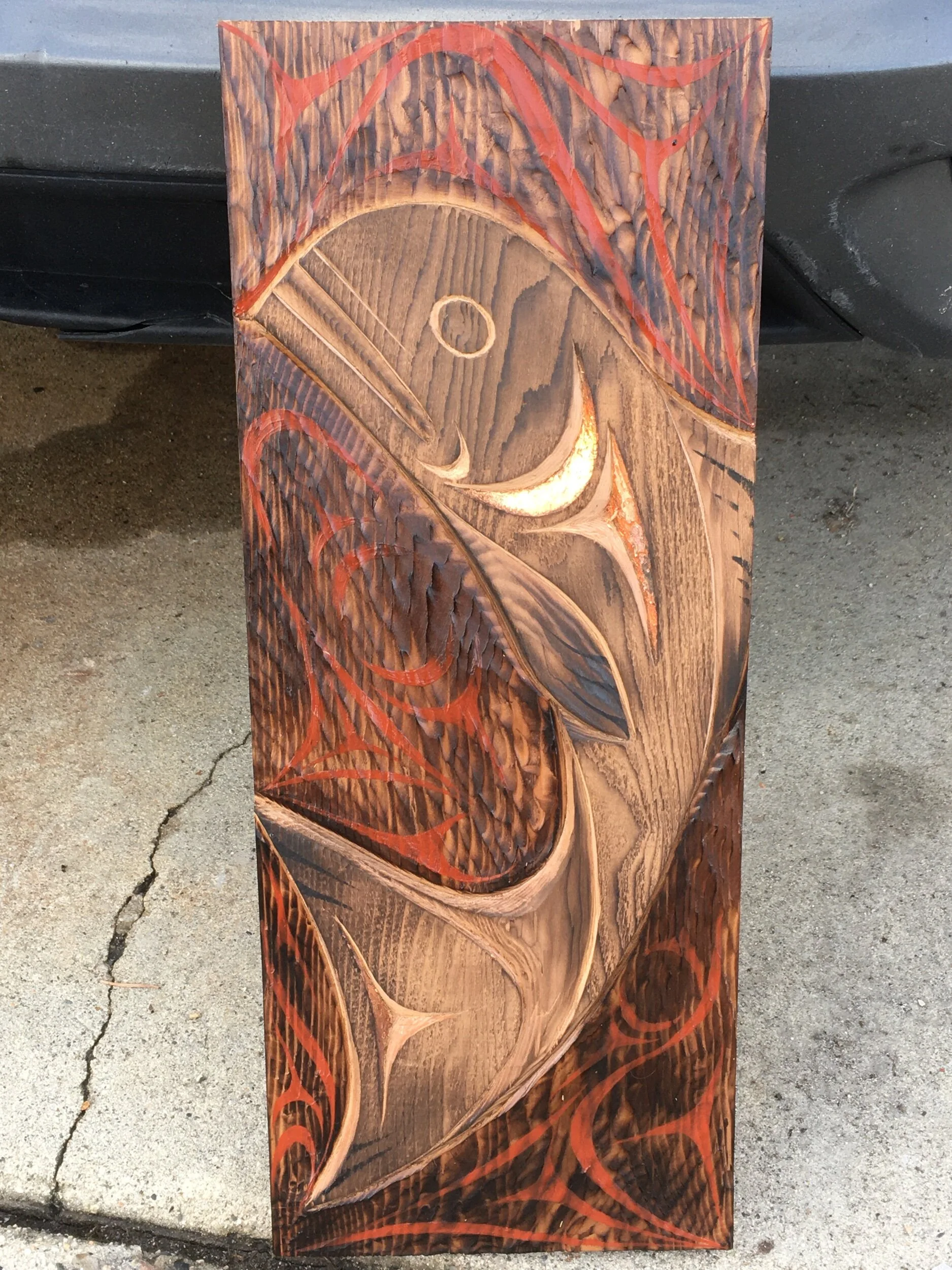  2020  Red cedar, copper, acrylic 