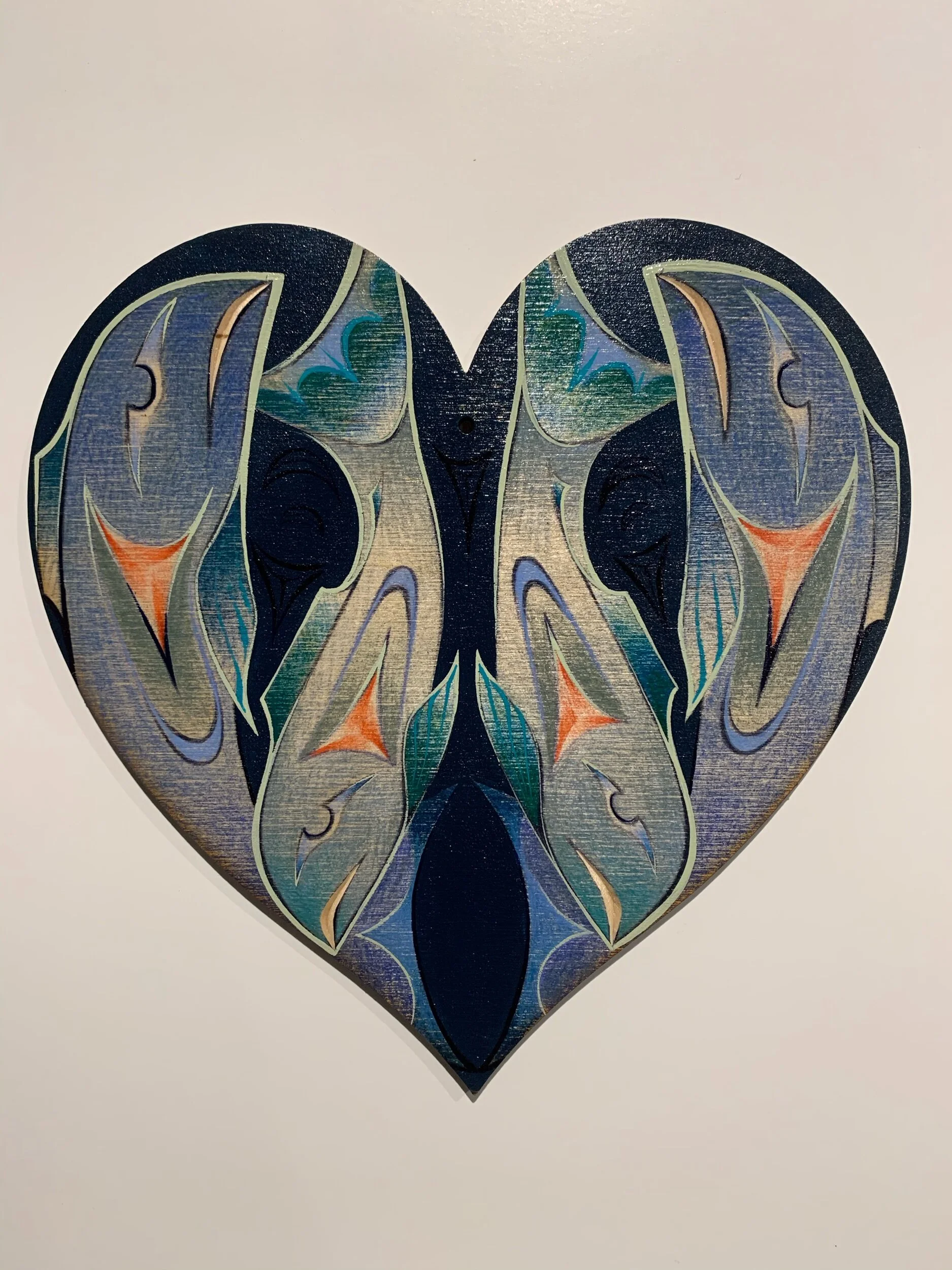  8”x8”  pencil crayon and acrylic on birch 