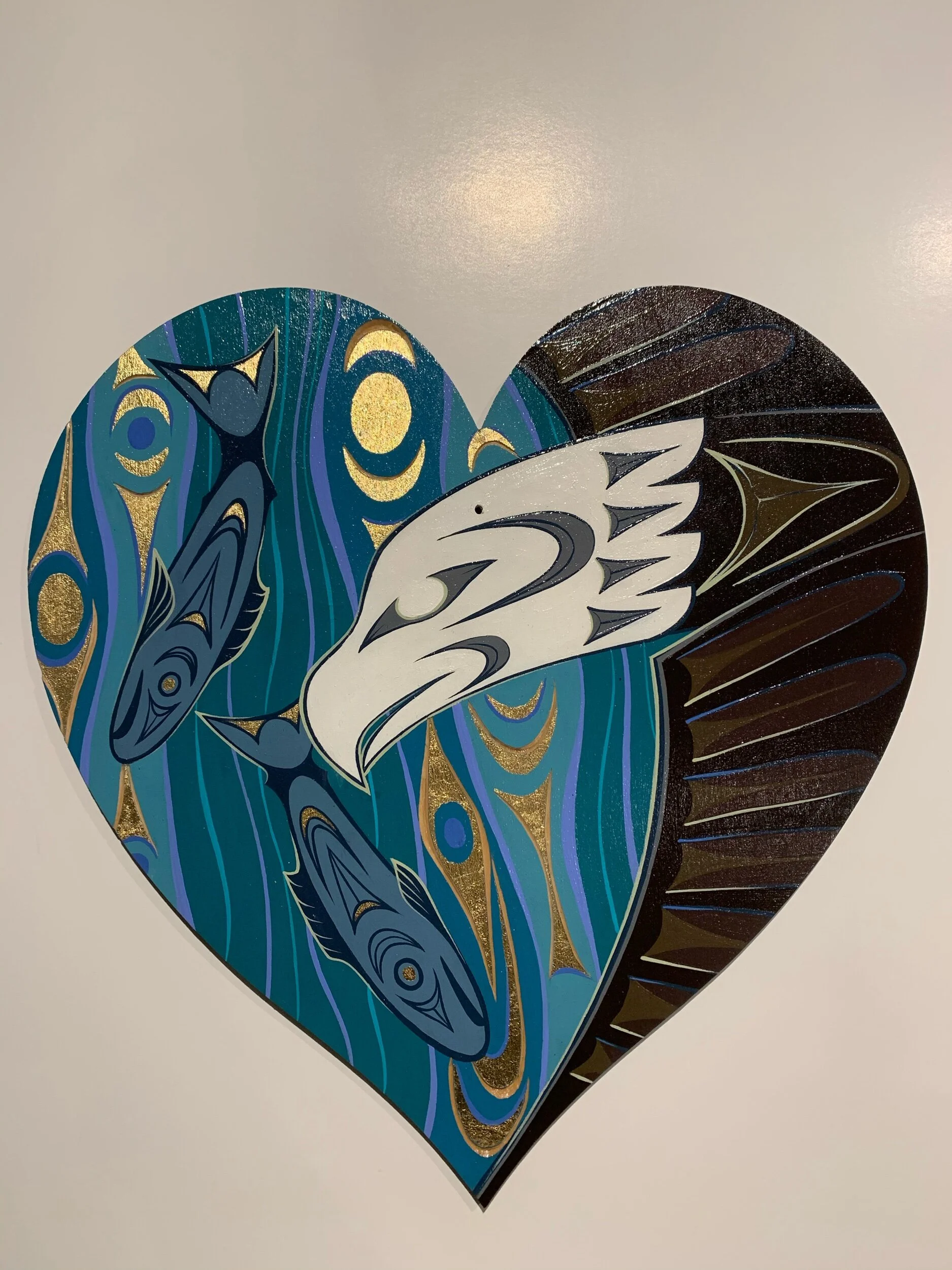  12”x12”  2020  acrylic and gold leaf on birch 