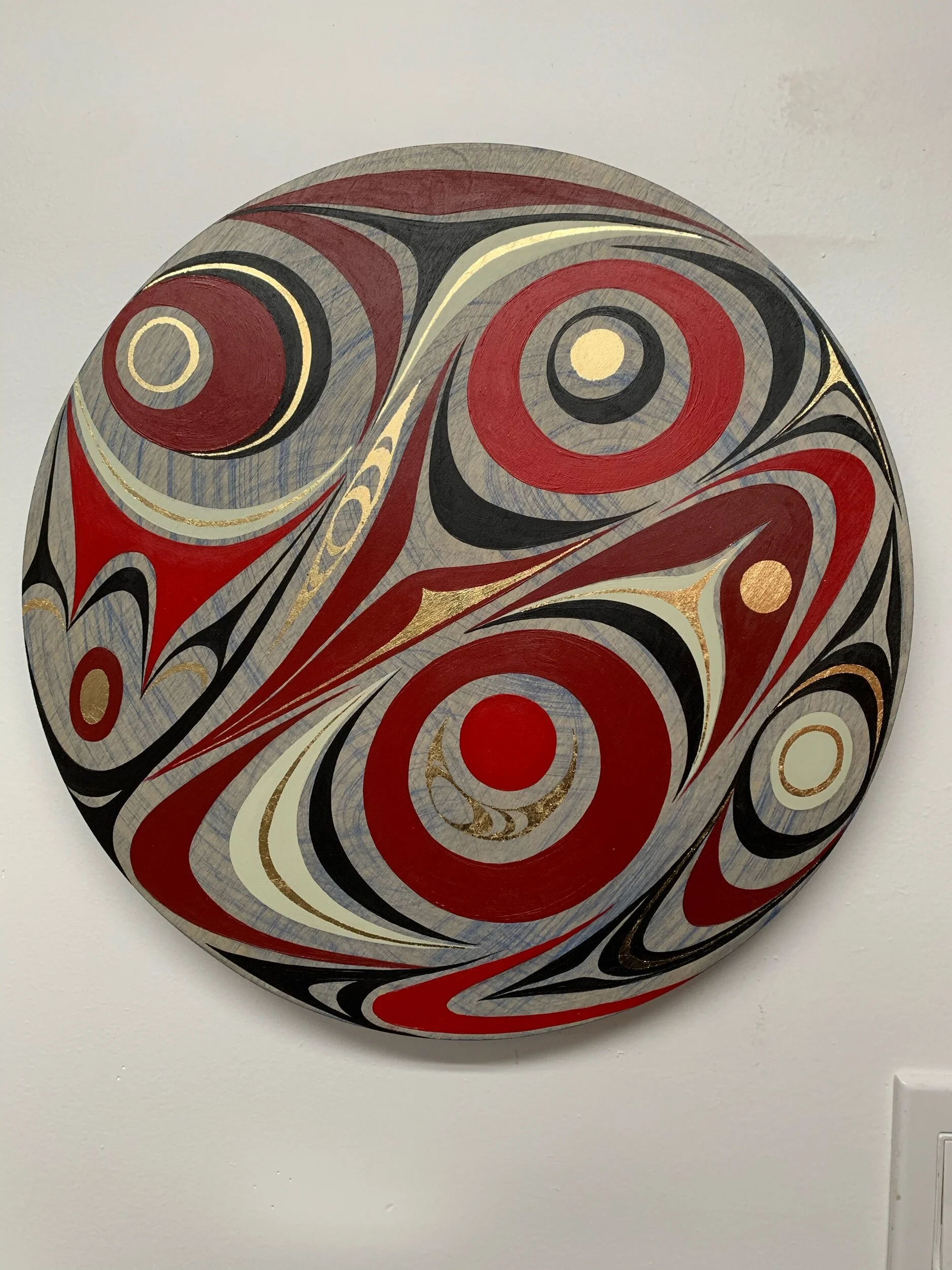  16” round  2020  acrylic on birch 