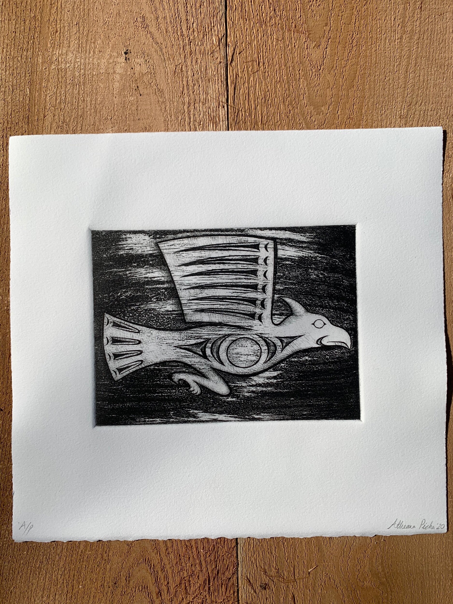  2020  etching on BFK Rieves 