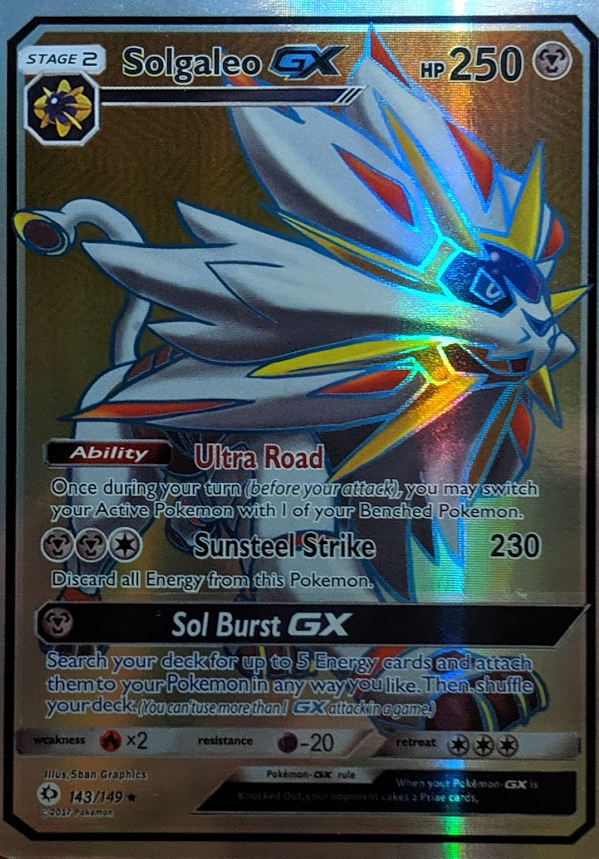 Check the actual price of your Solgaleo-GX 143/149 Pokemon card