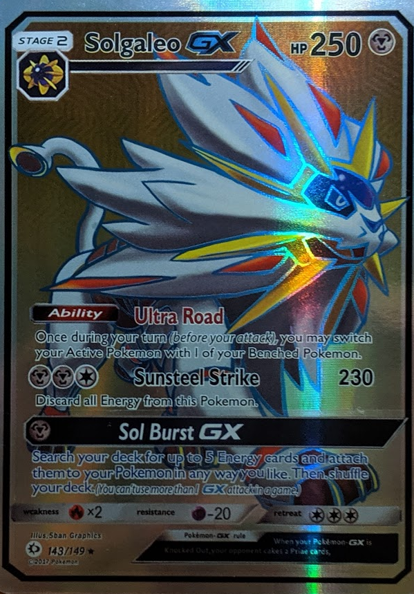 Solgaleo GX - 143/149 - Full Art Ultra Rare - Pokemon » Pokemon Singles »  Sun & Moon: Base Set - Blue Ox Games