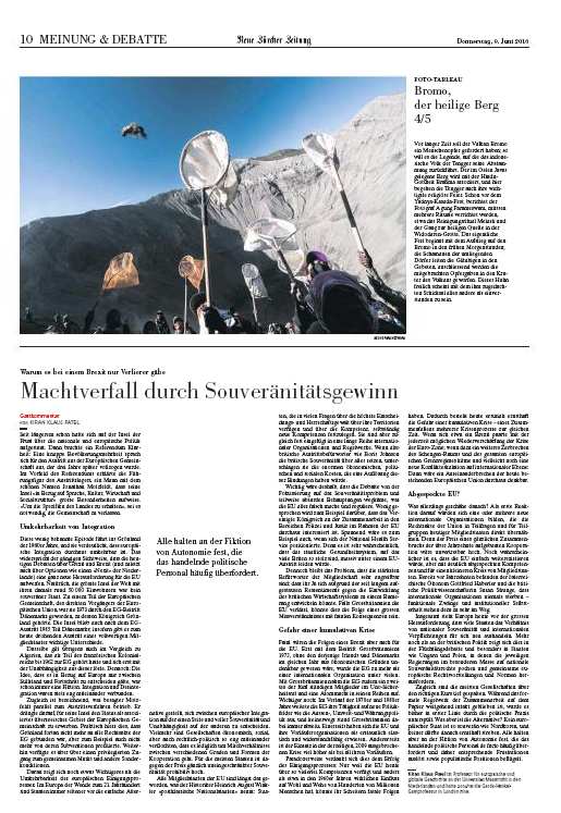  The Neue Zürcher Zeitung, Swiss, 2016 