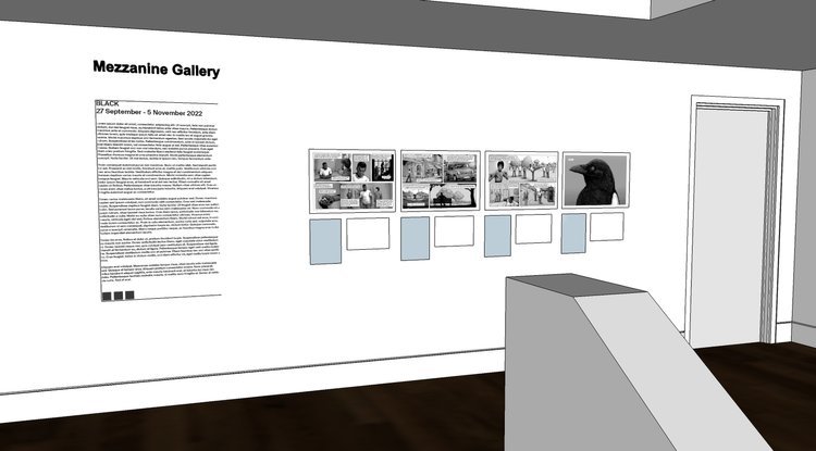 We created a layout for the gallery space.