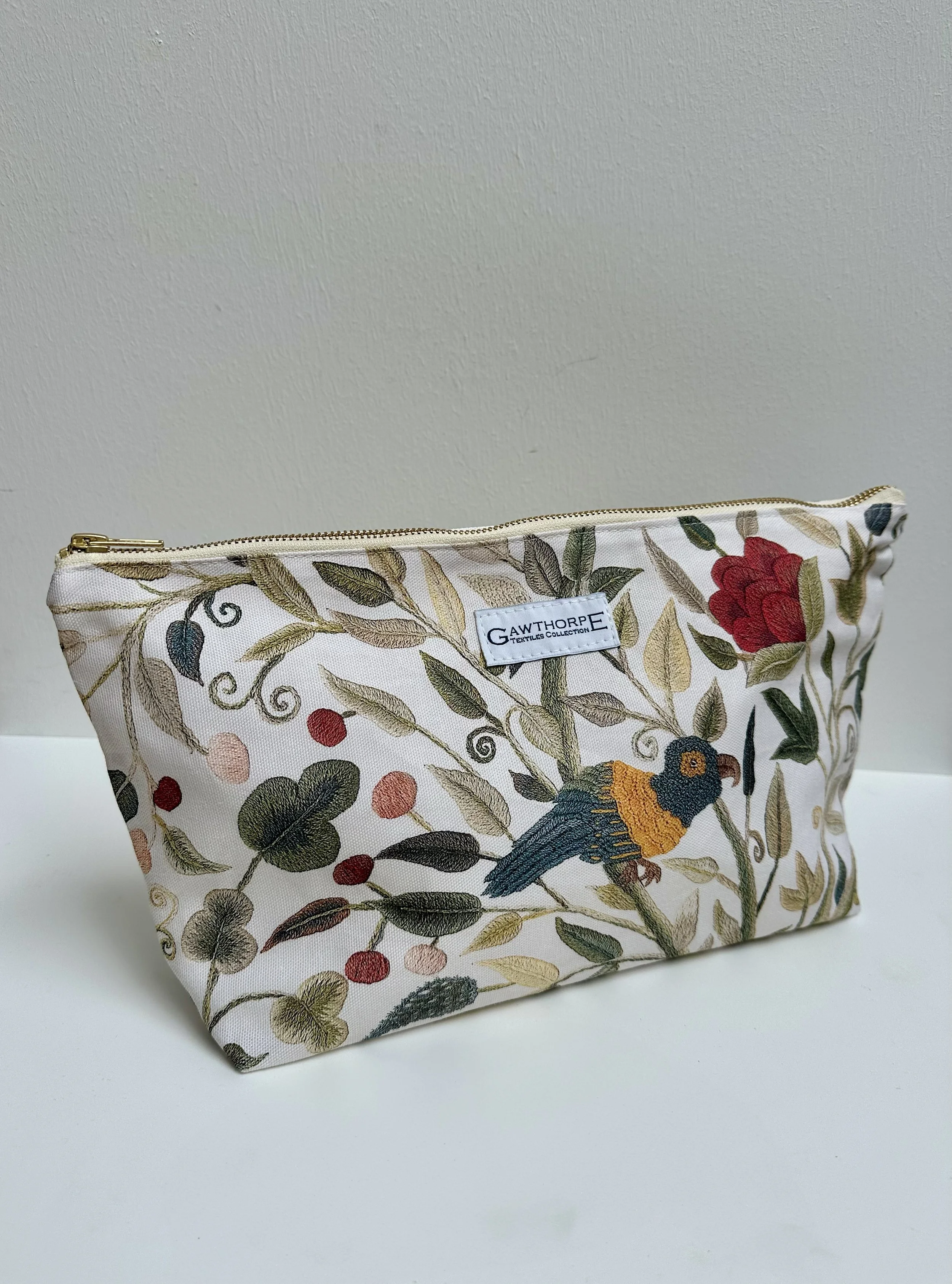 Wash / Cosmetic Bag Crewel Work