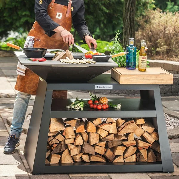Quan Quadro Basic Large Outdoor Wood Fireplace