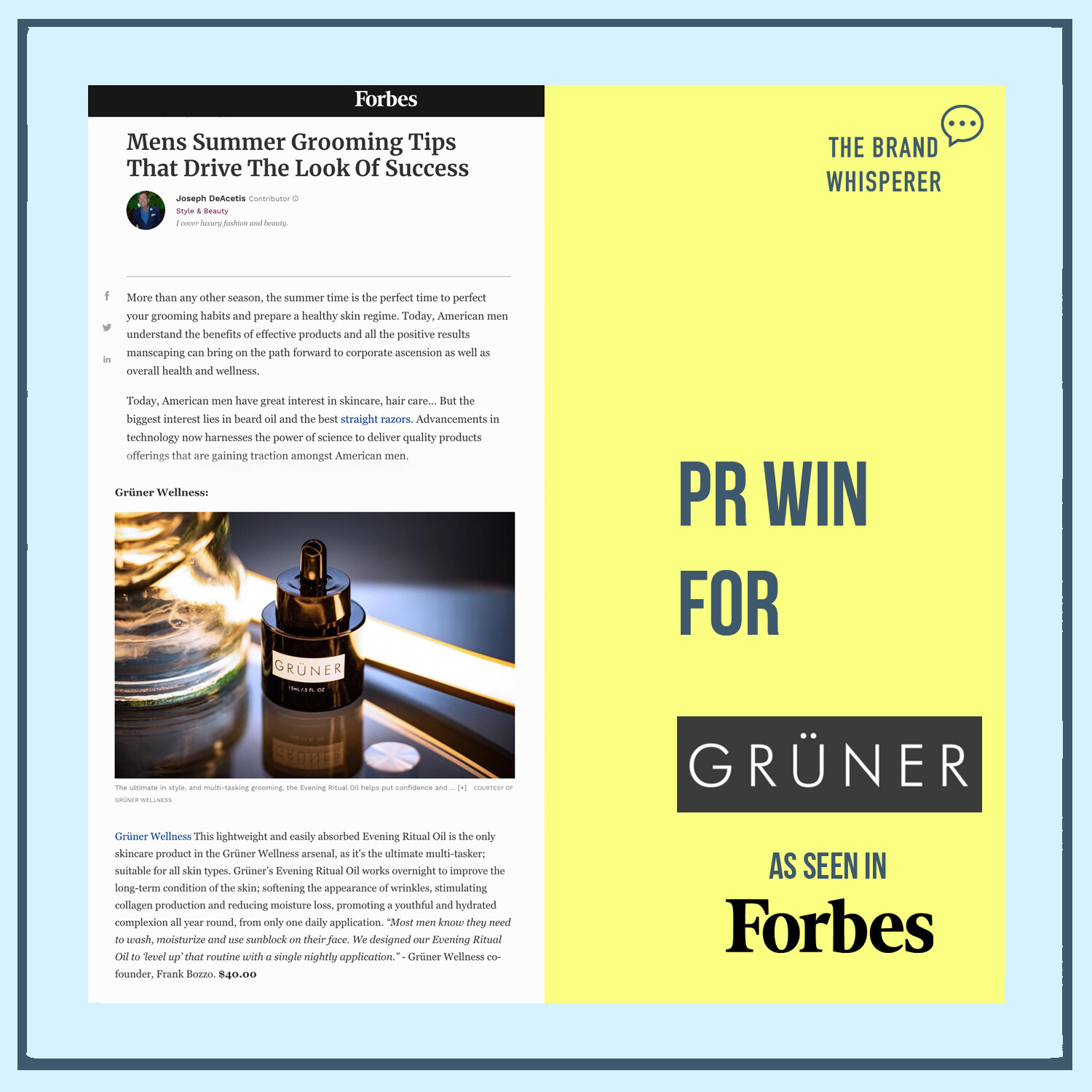 Grüner Wellness in Forbes, July 2021