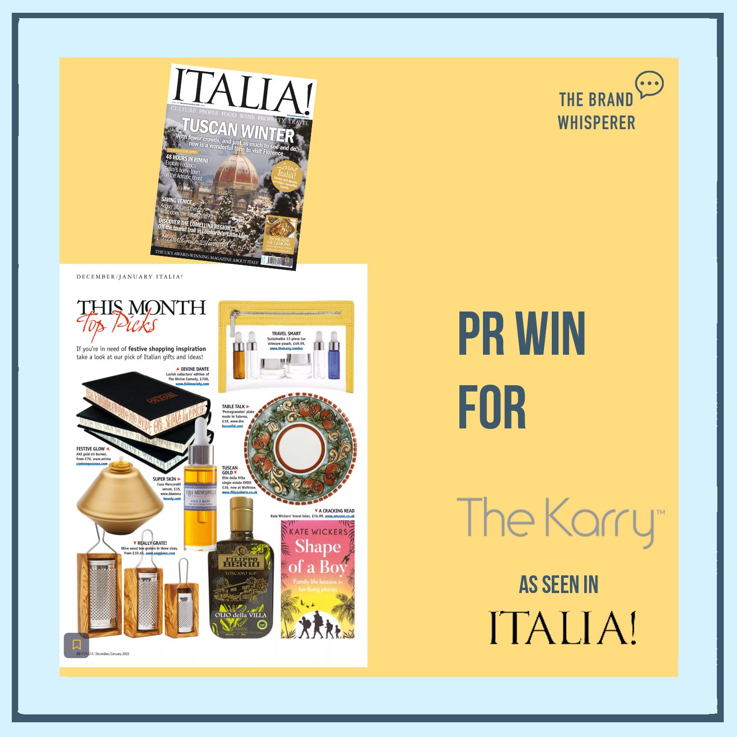 The Karry in ITALIA! Magazine, winter 2021