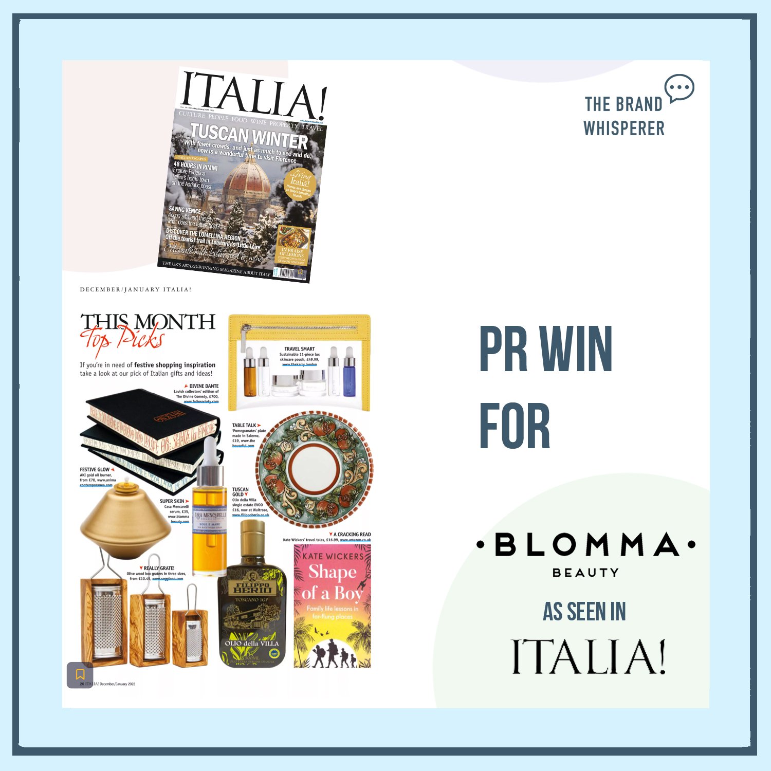 BLOMMA Beauty in ITALIA! Magazine, winter 2021