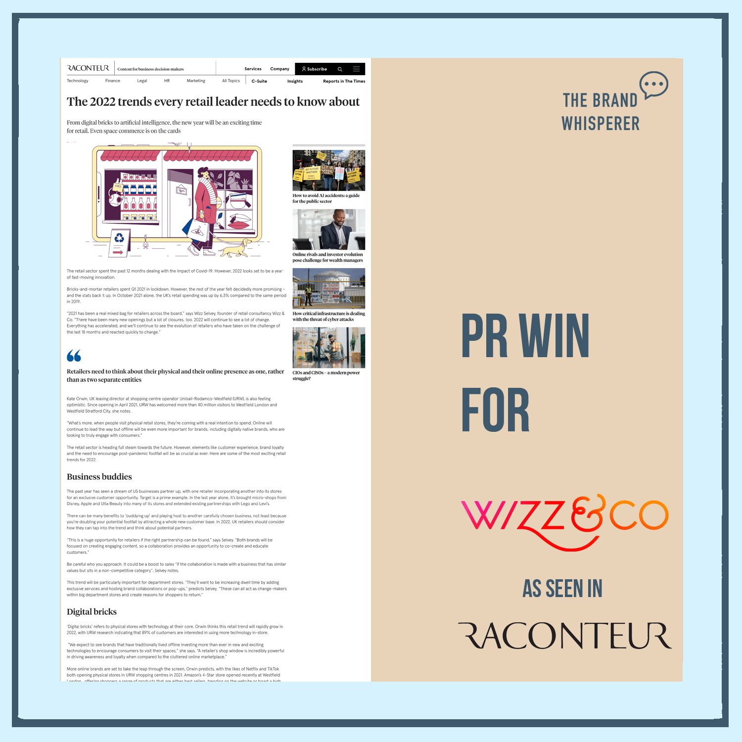 WIZZ&amp;CO in Raconteur, January 2022