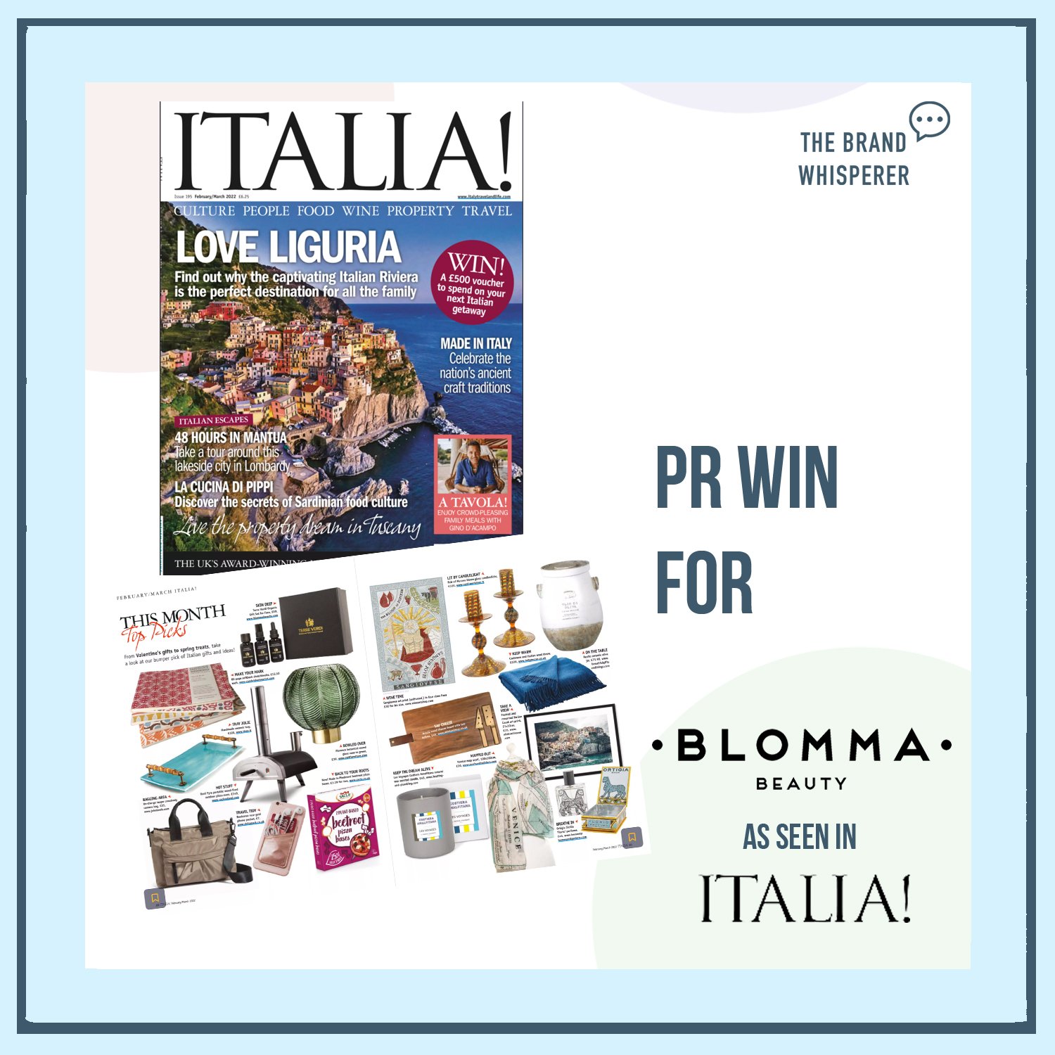 BLOMMA Beauty in ITALIA! Magazine, Feb/March 2022