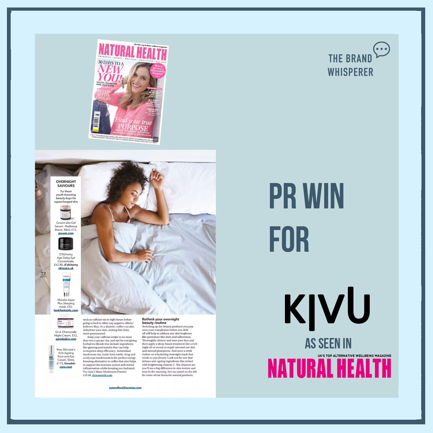 Kivu Skincare in Natural Health, May 2022