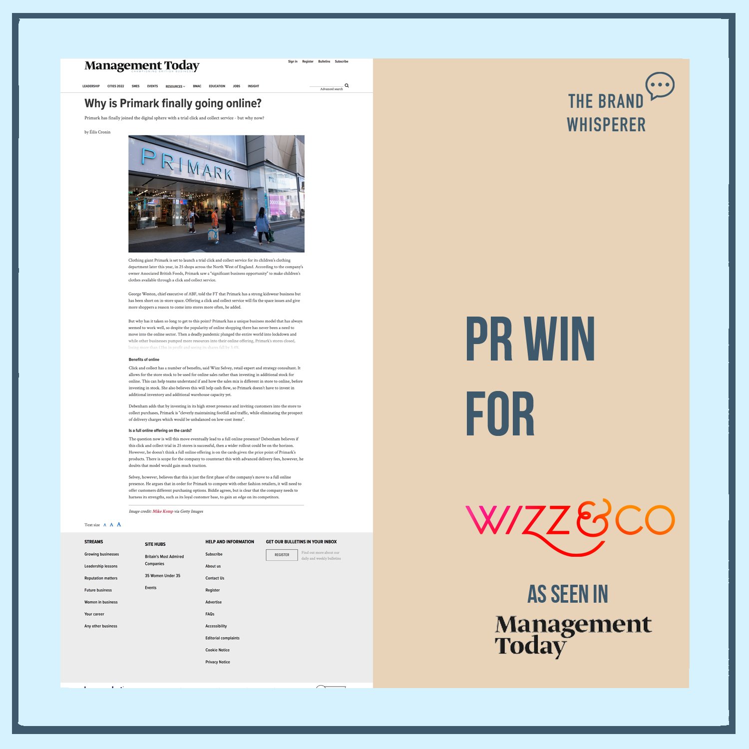 WIZZ&amp;CO in Management Today, June 2022