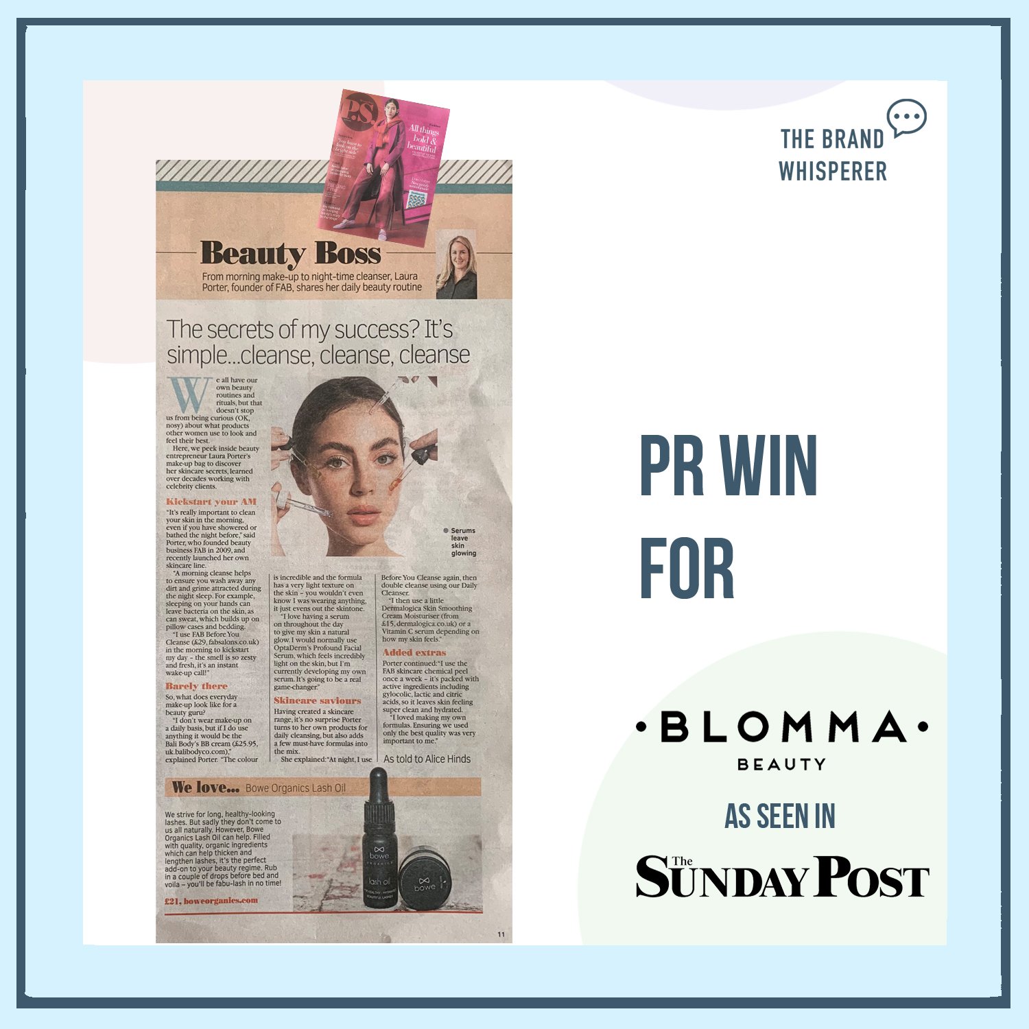 BLOMMA Beauty in The Sunday Post, September 2022