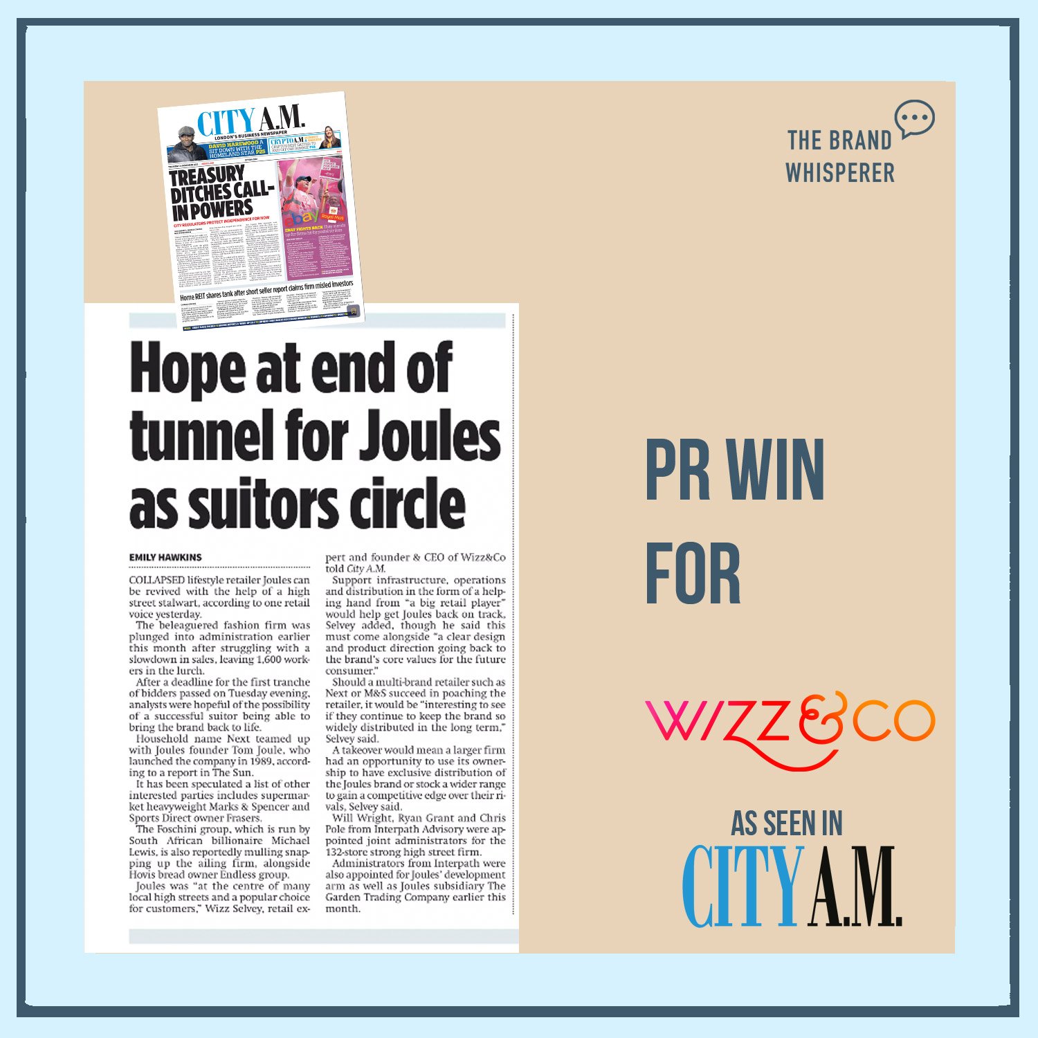 WIZZ&amp;CO in CityAM, November 2022