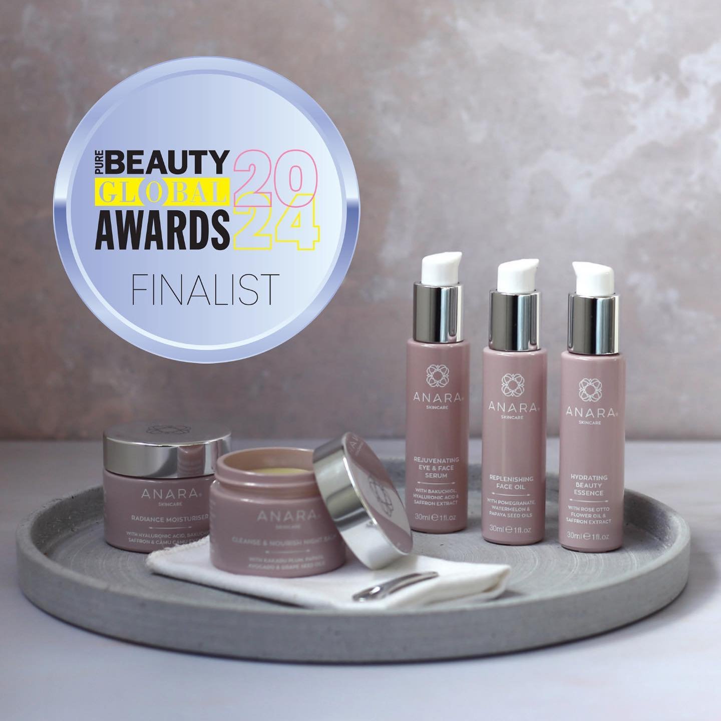 We&rsquo;re so proud to announce that @anara.skincare is a finalist in 3 categories for the @purebeautymagazine global awards this year ~ Best Moisturiser, Best Serum and Best New Indie Beauty Brand 🩷
The full list of finalists can be found in today