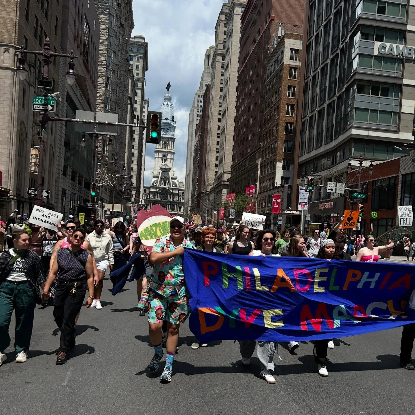 Representing the Fireflies at the Philly Dyke March 2025 
“We’re here, we’re Queer, we’re fabulous, DON’T FUCK WITH US!”
Those of us coming out later in life belong in queer spaces. Often we feel internalized bip