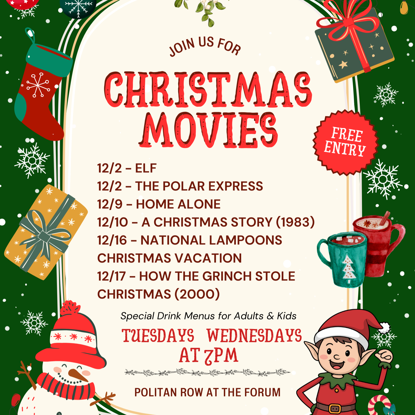 Holiday Movie Nights