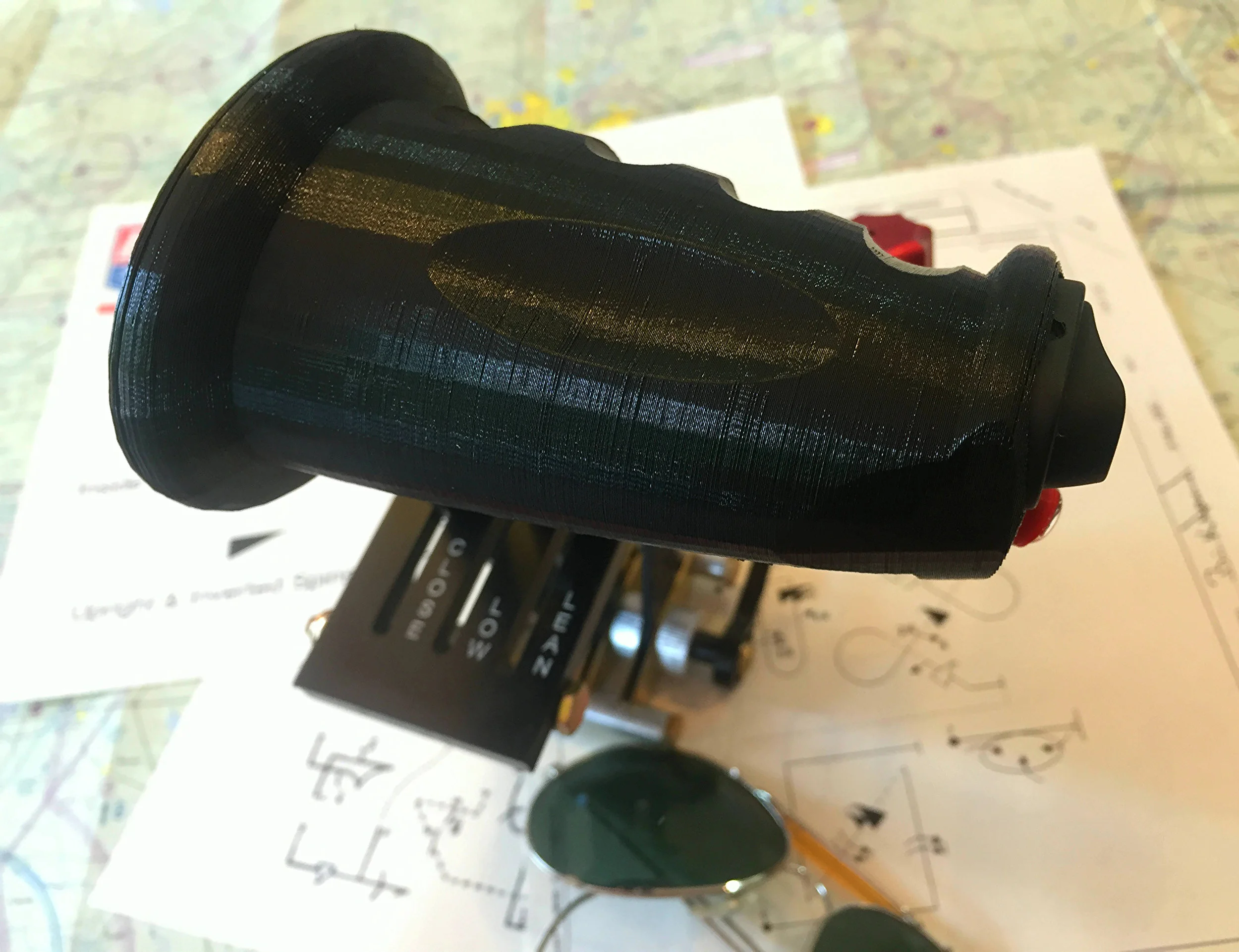 PYRO + SMOKE + PTT , Cross Country Throttle Grip, 