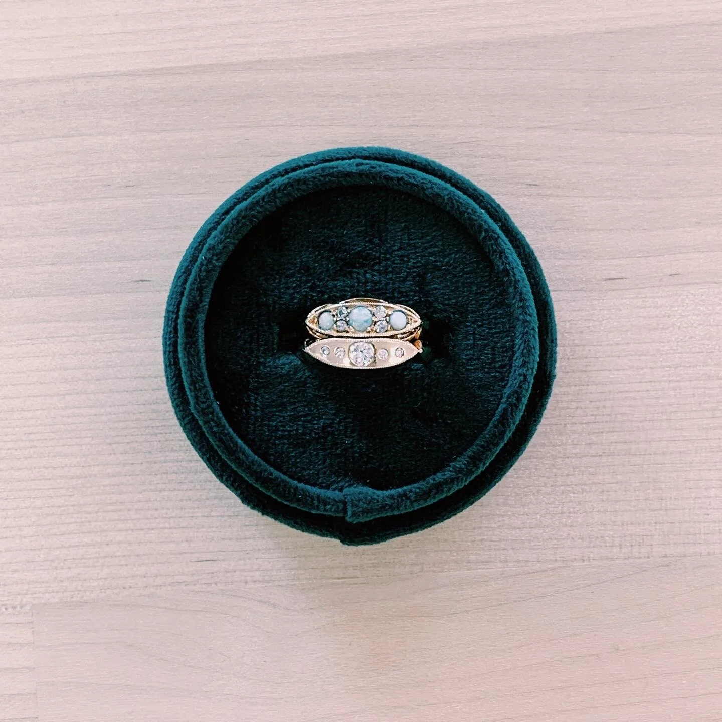 ambers ring with finished band in box.JPG