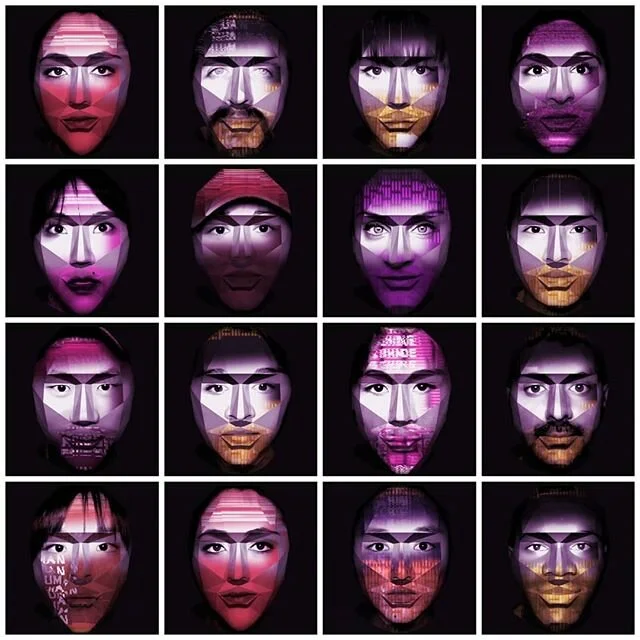 ECHO/OHCE- Digital tribe made from over 30,000 faces..
@pinnxx22 @waawaa_crow @pitch_festival
#digitaltatoo #connection  #humanmachine #tech #techart #immersiveart #interactiveart