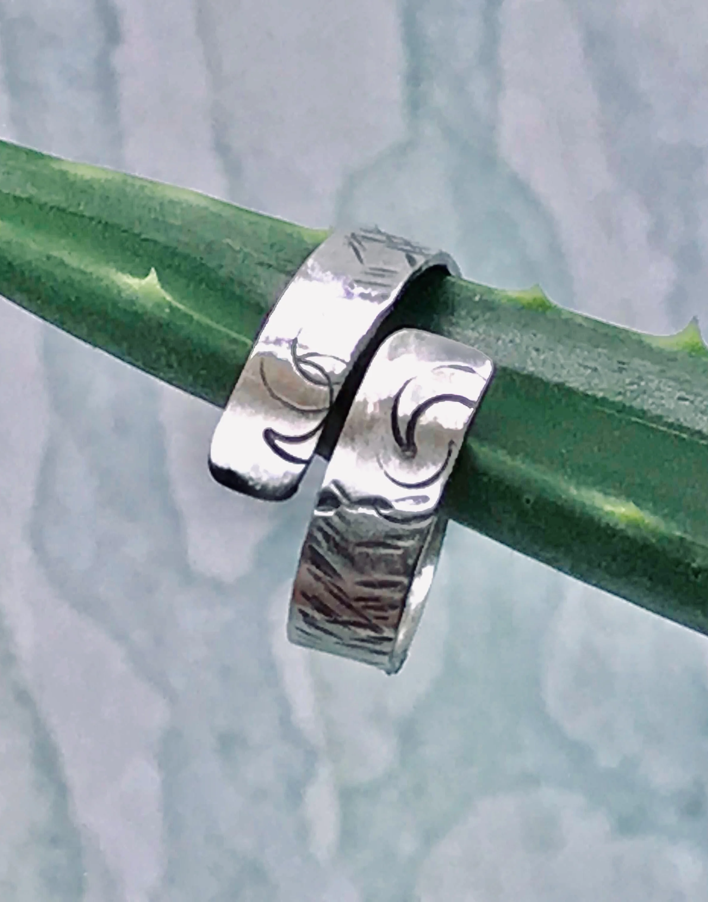 CELESTIAL WRAPPED MOON RING   Item #481 R   