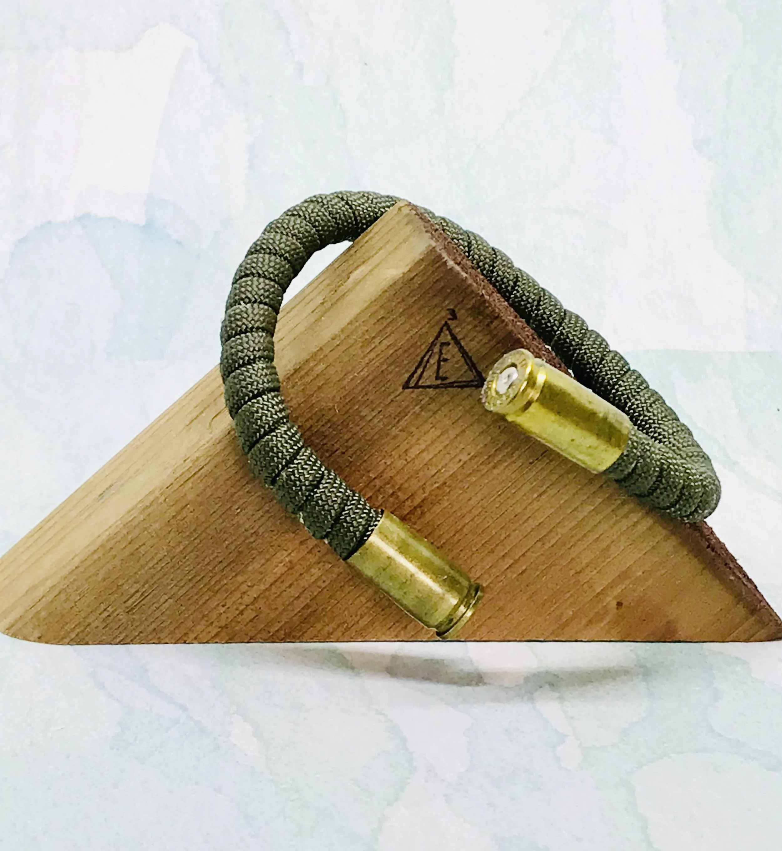 MOSS GREEN  BULLET casing BRACELET   Item #502 B