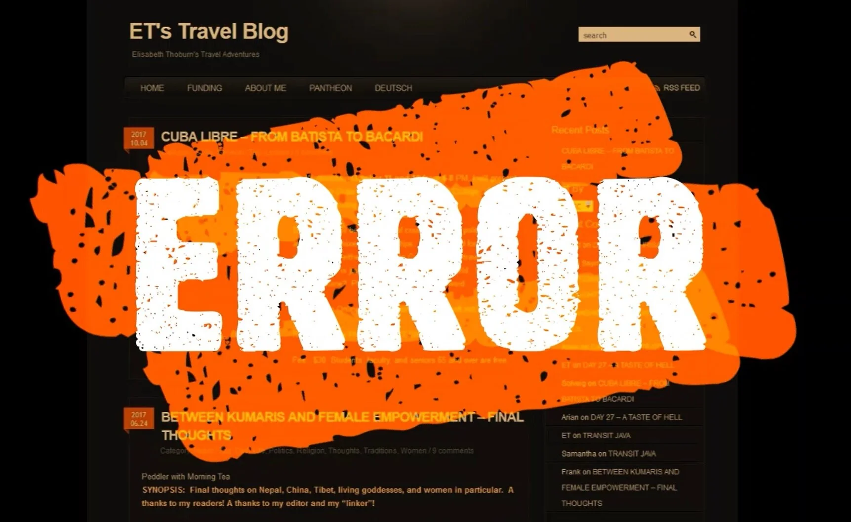 THIS BLOG ALMOST DIED...