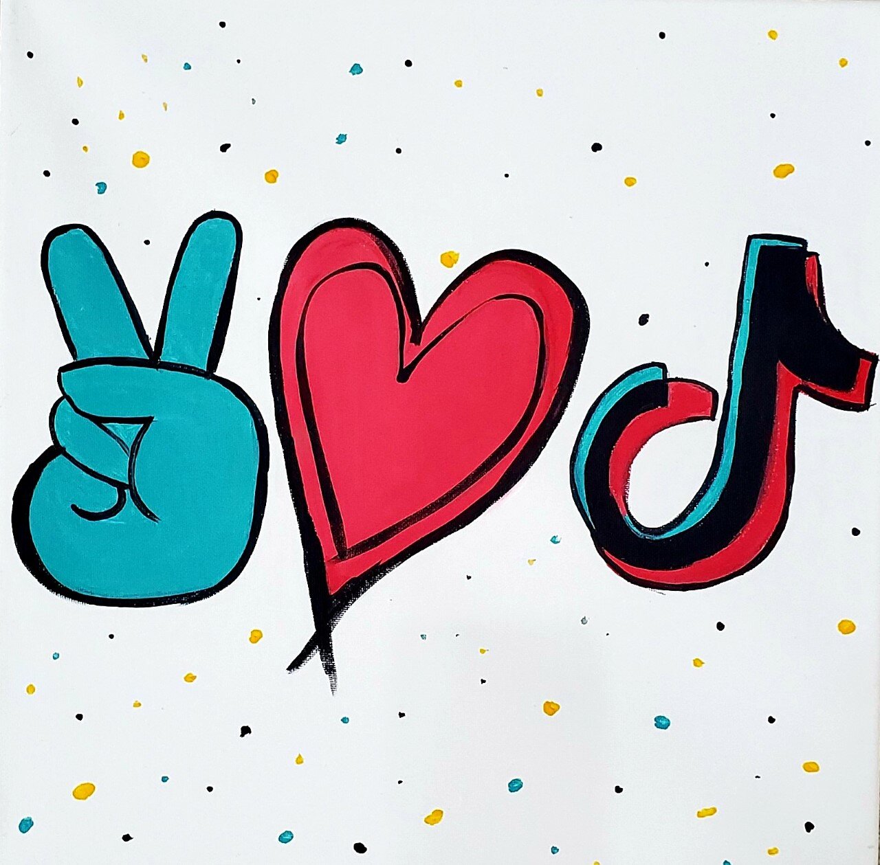 "Peace Love Tiktok" ArtKidsy Paint Kit